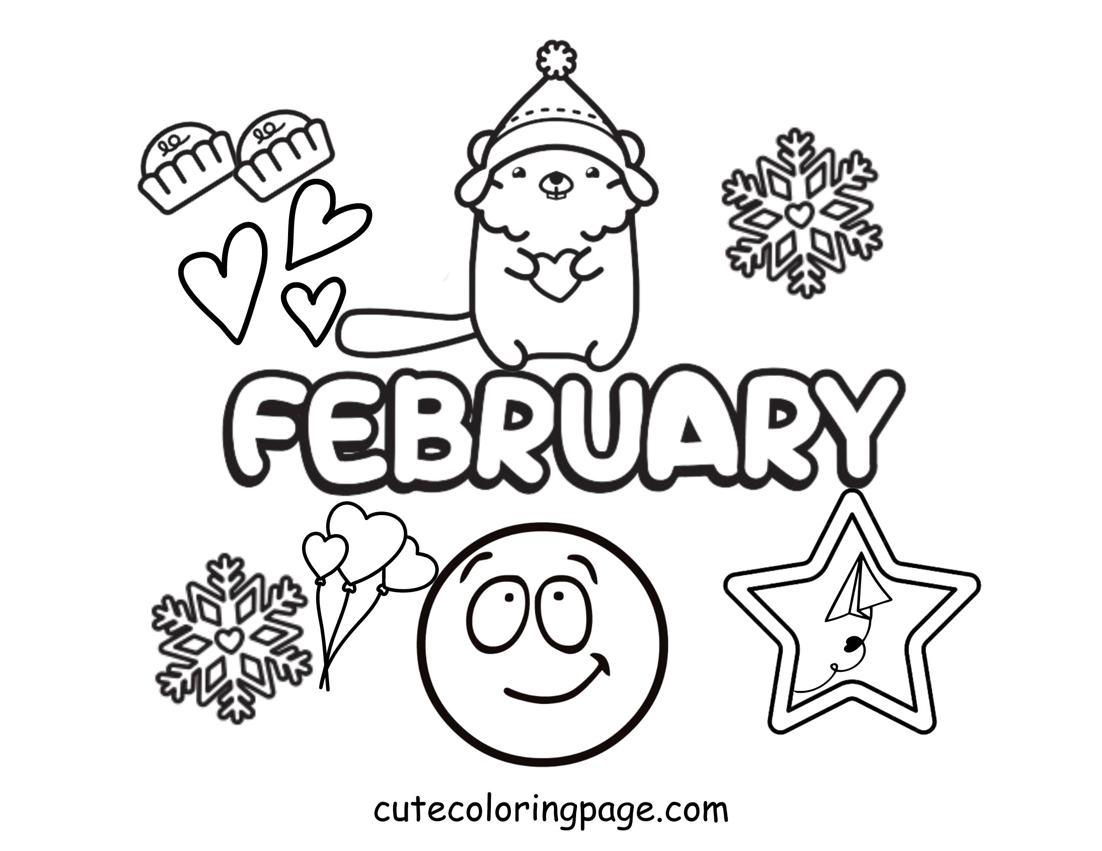 February coloring page