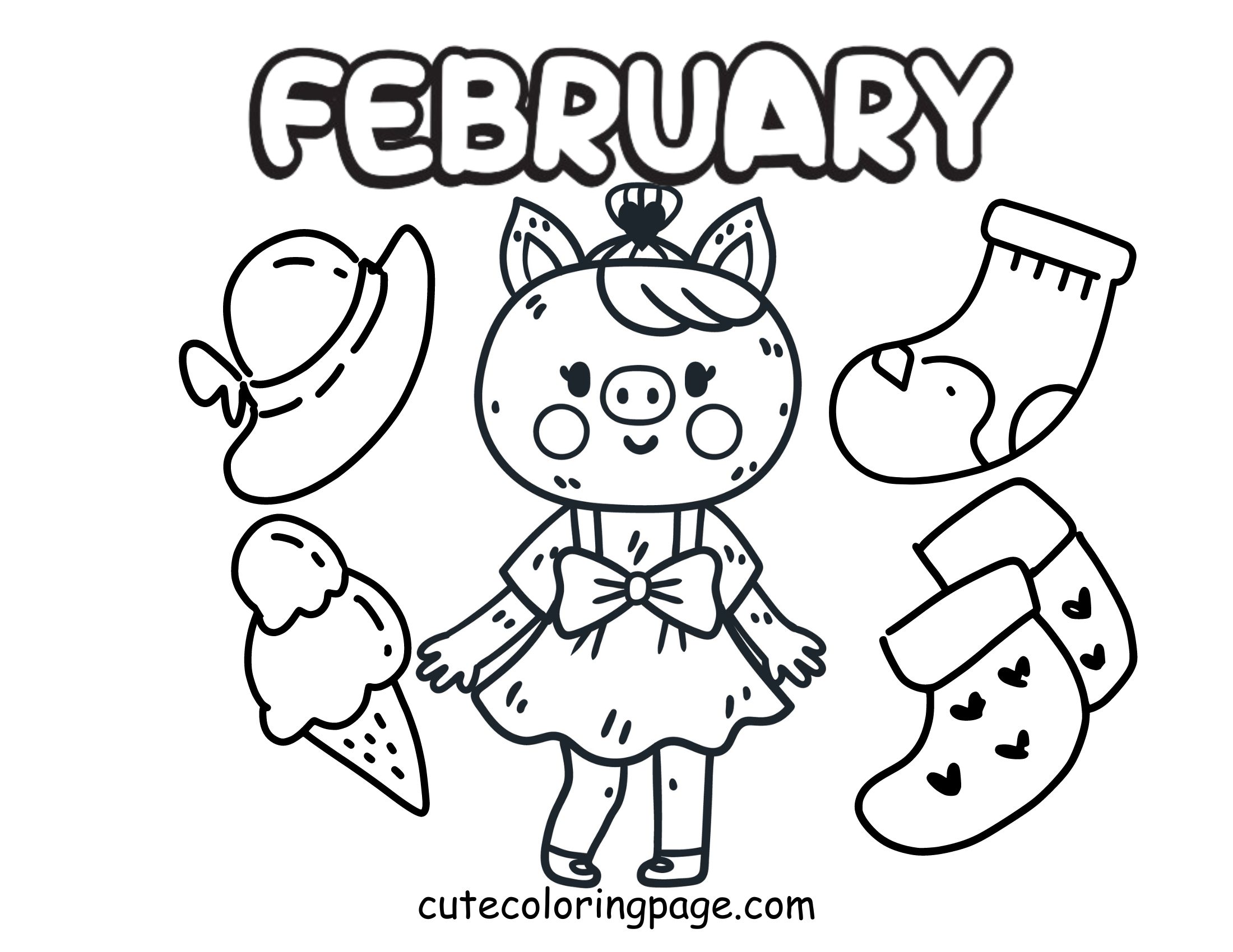 February coloring page 5