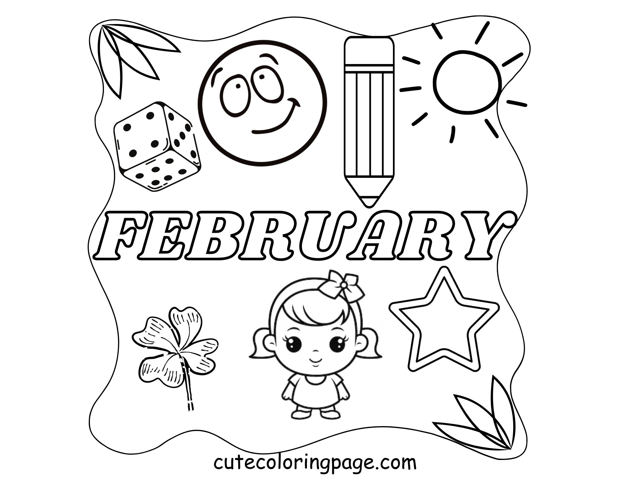 February coloring page