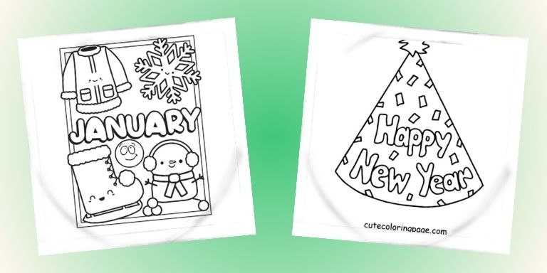 Free Printable January Coloring Pages