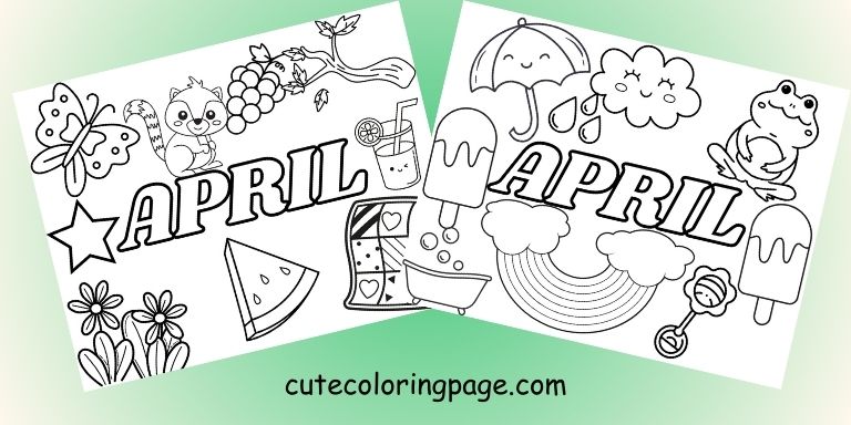 Free April Coloring page