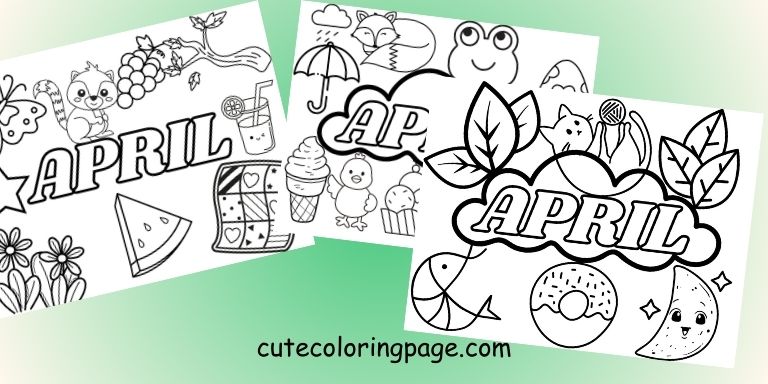 April Coloring page