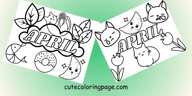 April coloring pdf free