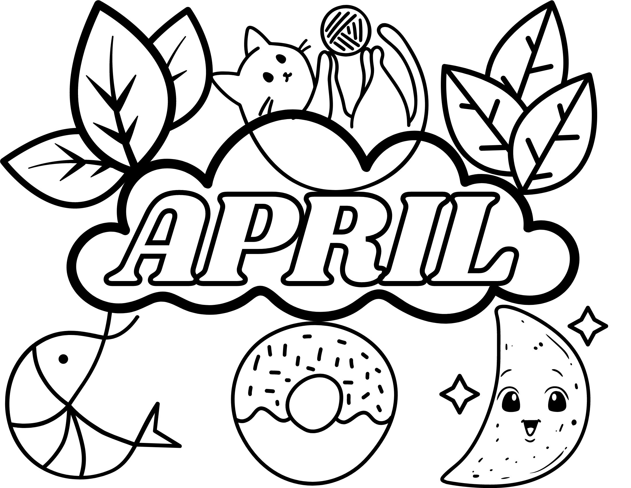 April Coloring page pdf