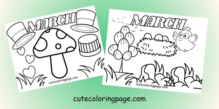 March Coloring Pages Pdf Free