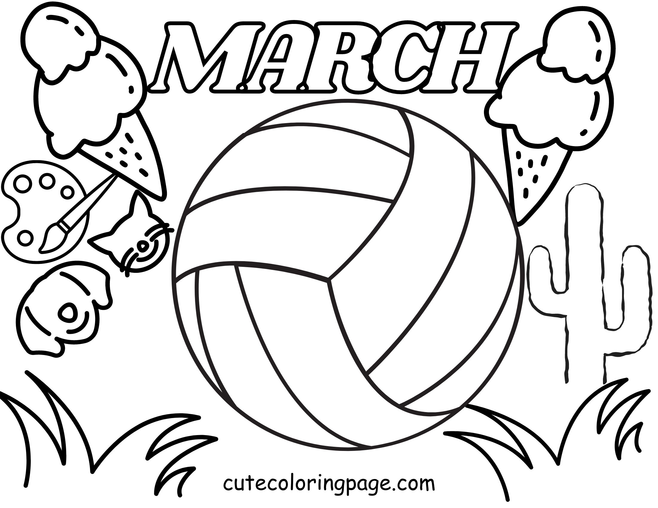 March coloring page 2