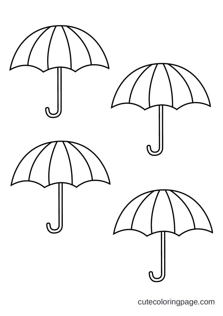 Free Coloring umbrella Templates