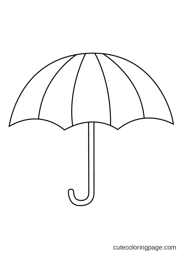 Printable Coloring umbrella Templates