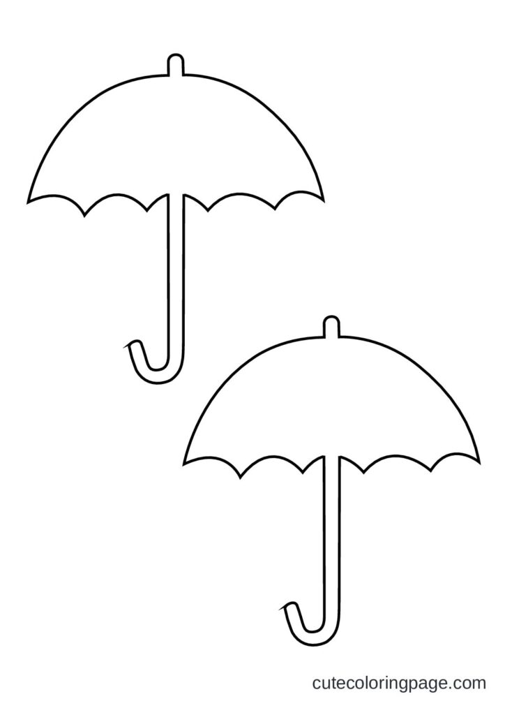 Printable Coloring umbrella Templates