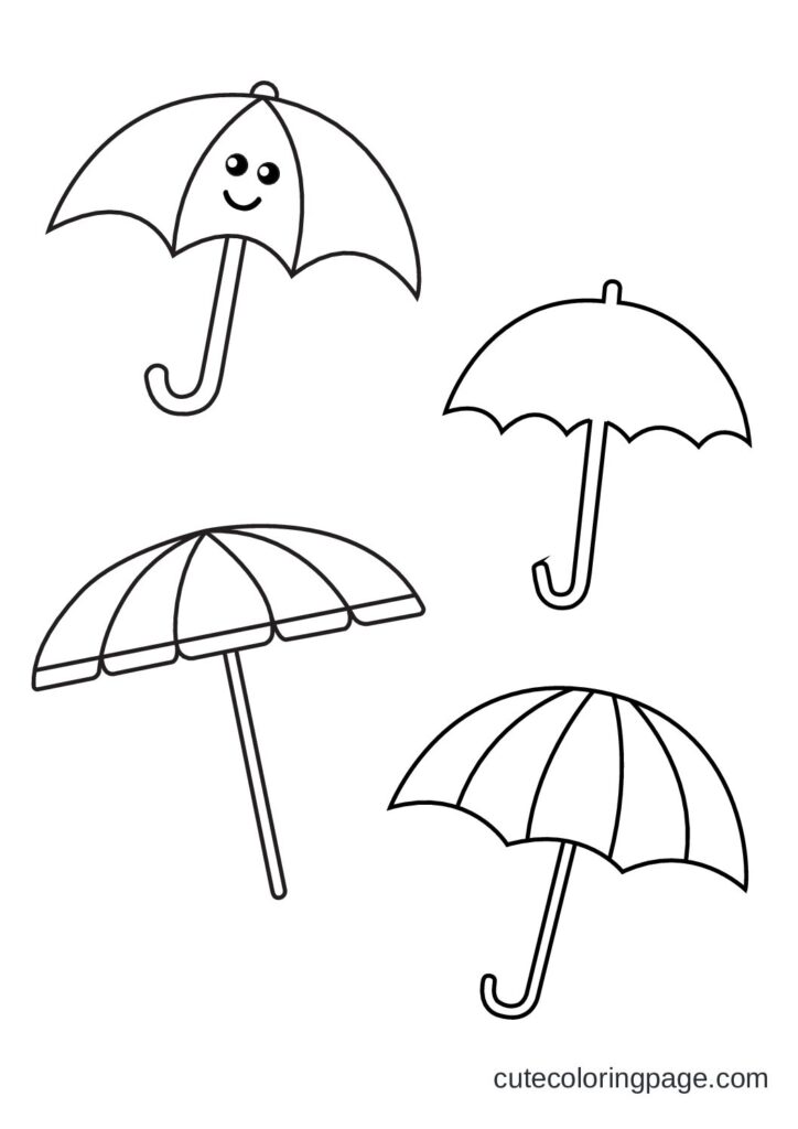 umbrella coloring page