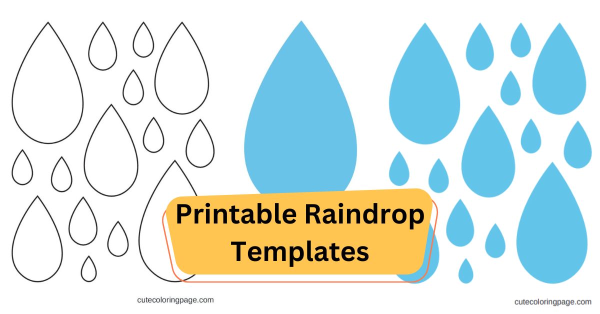 Printable Raindrop Templates